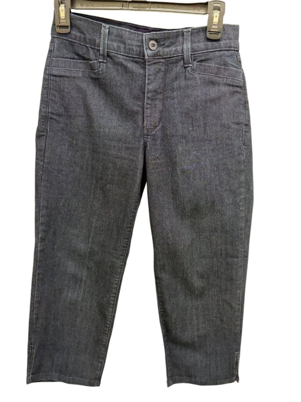 Not Your Daughter’s Jeans Lift Tuck Capri Denim Pants, Marcasite Trimmings Sz 4